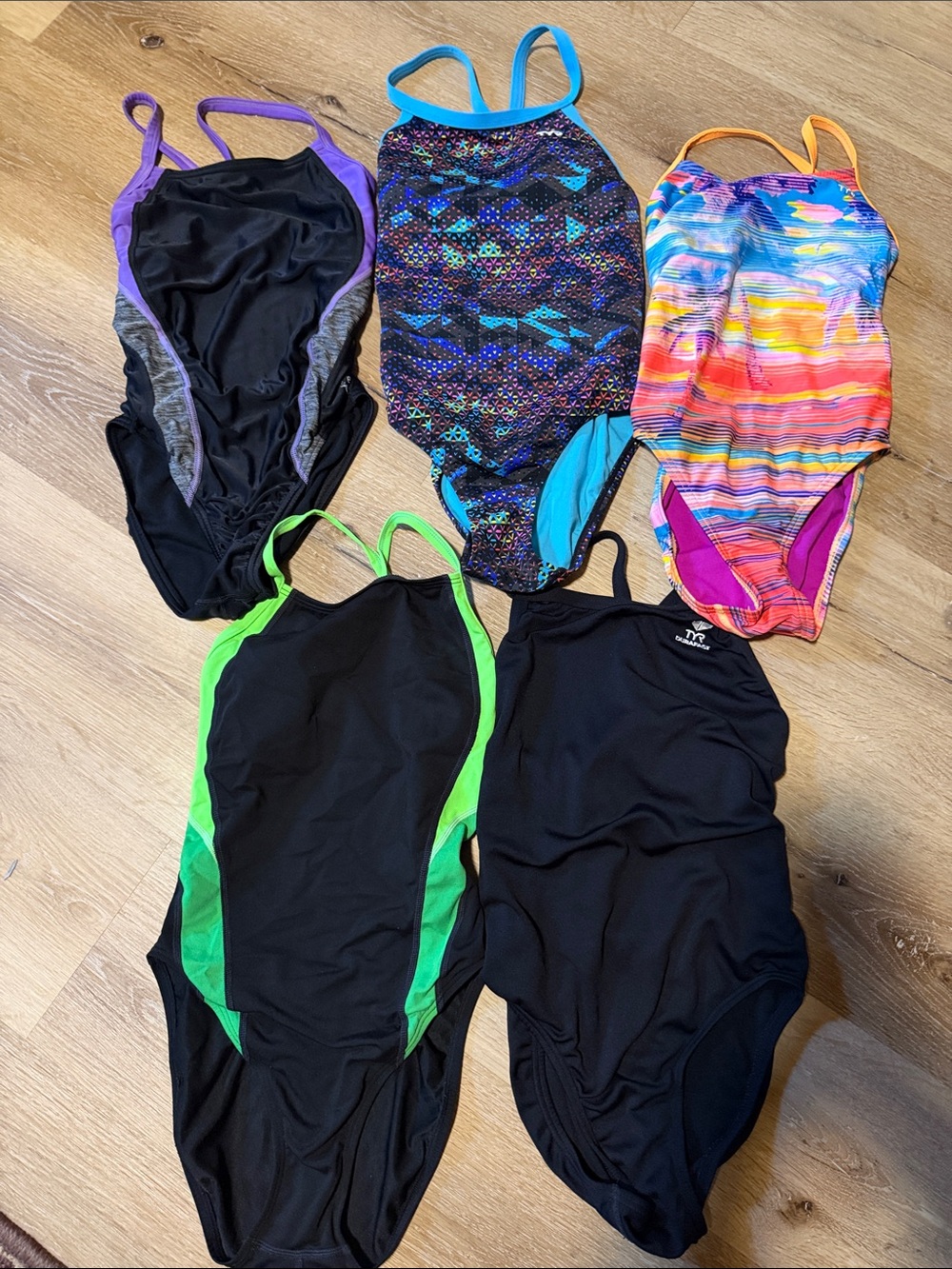 Speedo women’s Black, Purple, Blue, Green & Multicolor One-Piece Swimsuits.